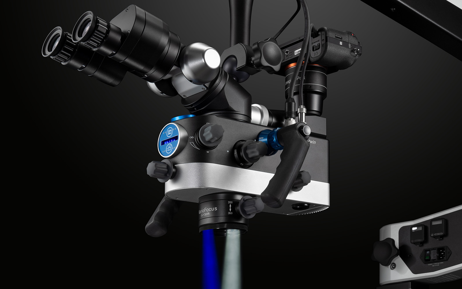 CJ Optik Dentalmikroskop Twin Blue & White