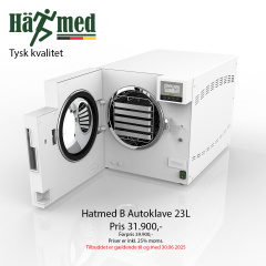 Hatmed B Class Autoklave Q70B 23L Luftkølet Ekstern Vandtank