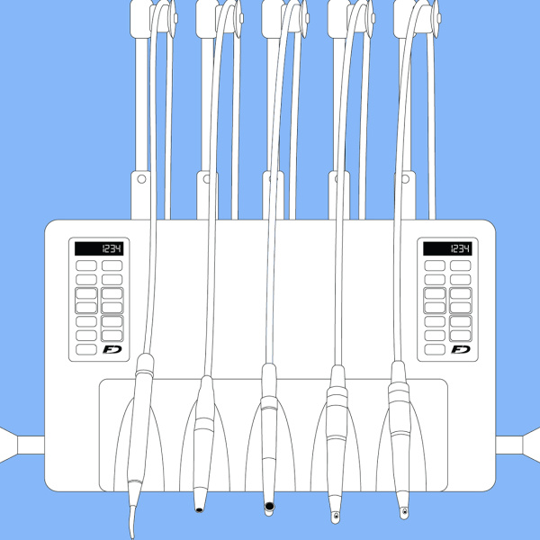 Finndent FD-8000 P2x Loftmonteret unit, 2 displays
