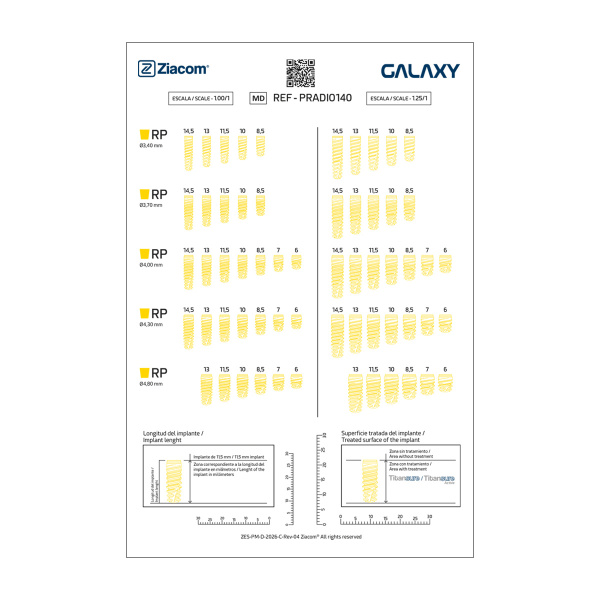Ziacom | Dental Implants | Galaxy radiographic template